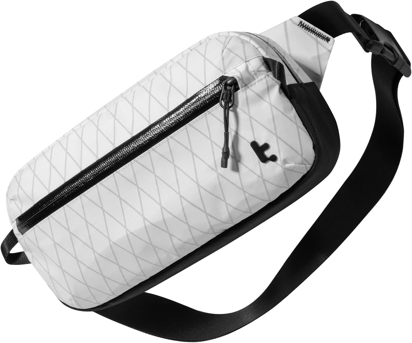 tomtoc 1,5 l crossbody väska med RFID-skydd, liten unisex axelremsväska, sling bag, lätt, vattentät sling bag, för utomhusresor, svart