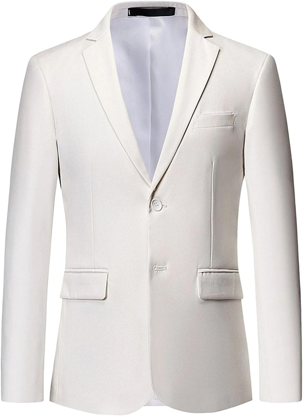 Herr Slim Fit Blazer 2 knappar kappa vardaglig enfärgad blazer kappa resa lätt kostymjacka