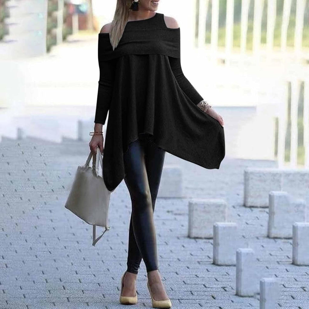 Snö långärmade skjortor dam långärmade blusar formell solid tunika toppar att bära med leggings avslappnade toppar för kvinnor trendig damer bomulls t-shirt