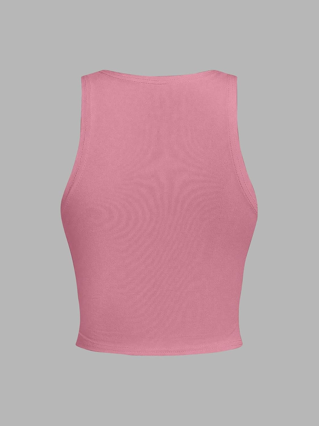 Sugathari Ärmlöst ihåligt linne för flickor och kvinnor – smal passform, solid vit crew-neck magtröja | stretchig stickad sommarväst för vardag, fest och streetwear (t-shirt 262)