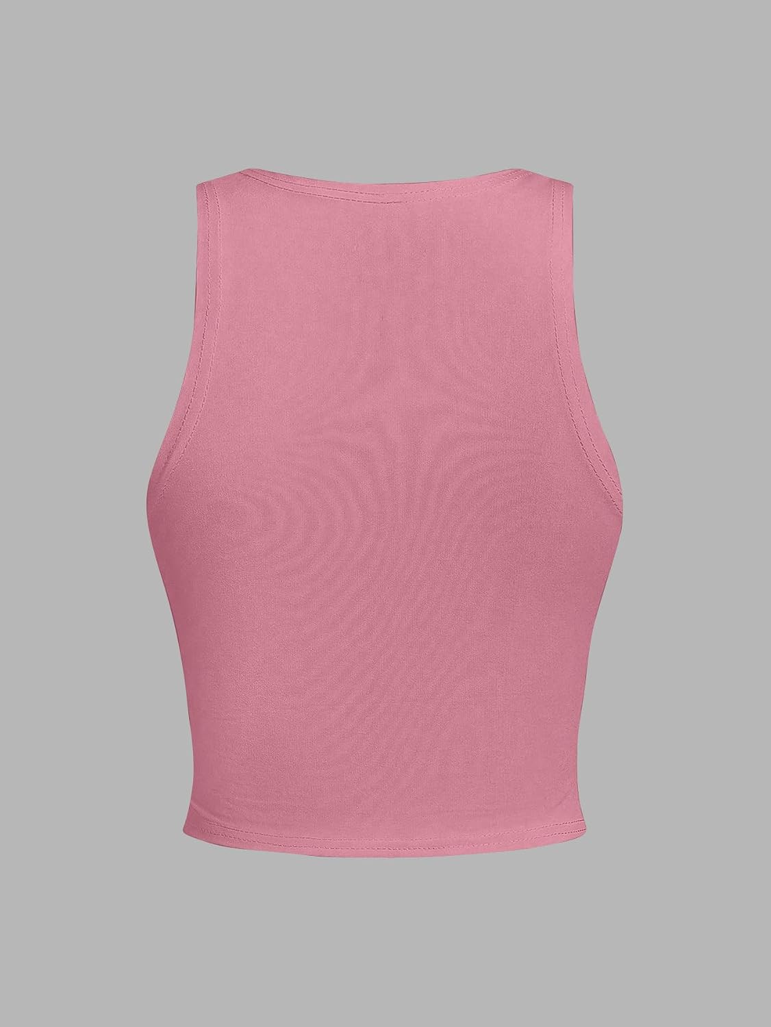 Sugathari Ärmlöst ihåligt linne för flickor och kvinnor – smal passform, solid vit crew-neck magtröja | stretchig stickad sommarväst för vardag, fest och streetwear (t-shirt 262)