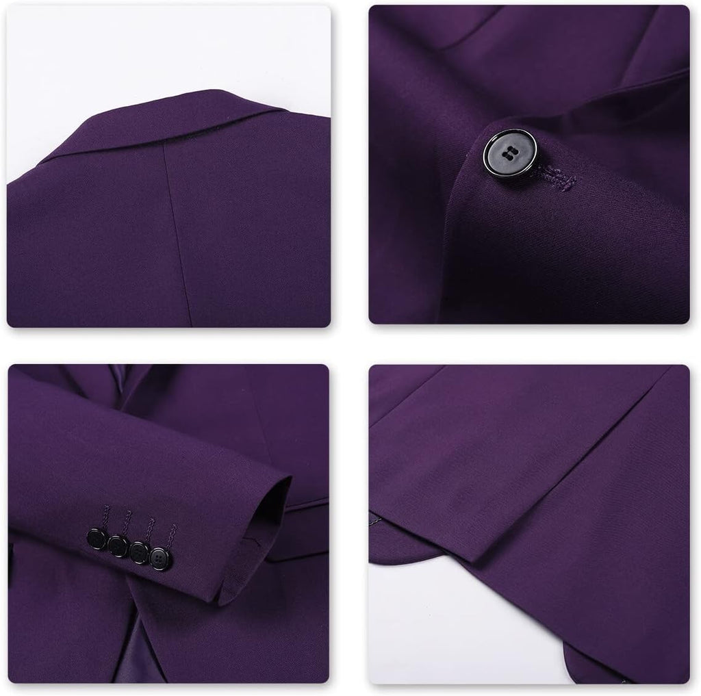YOUTHUP Herr blazer Slim Fit 2 knappar formell vardaglig kostym jacka bröllop smoking jackor