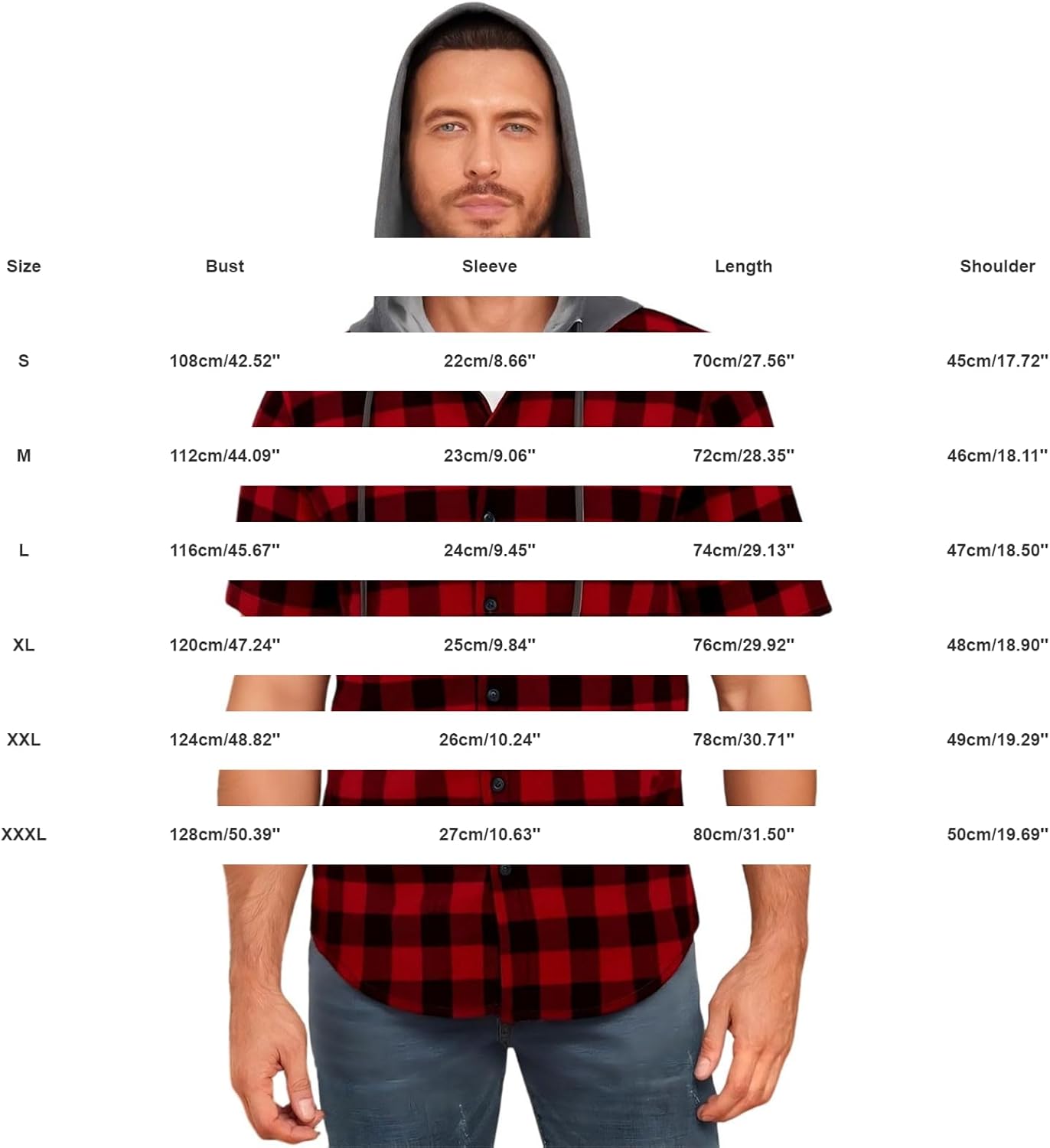 Herr rutiga huvtröjor - Kortärmad sommarskjorta för män UK rutig button down toppar lös passform andningsbara t-shirts hiphop vardagliga t-shirts utomhus träning sweatshirt lätt dragsko huvtröja