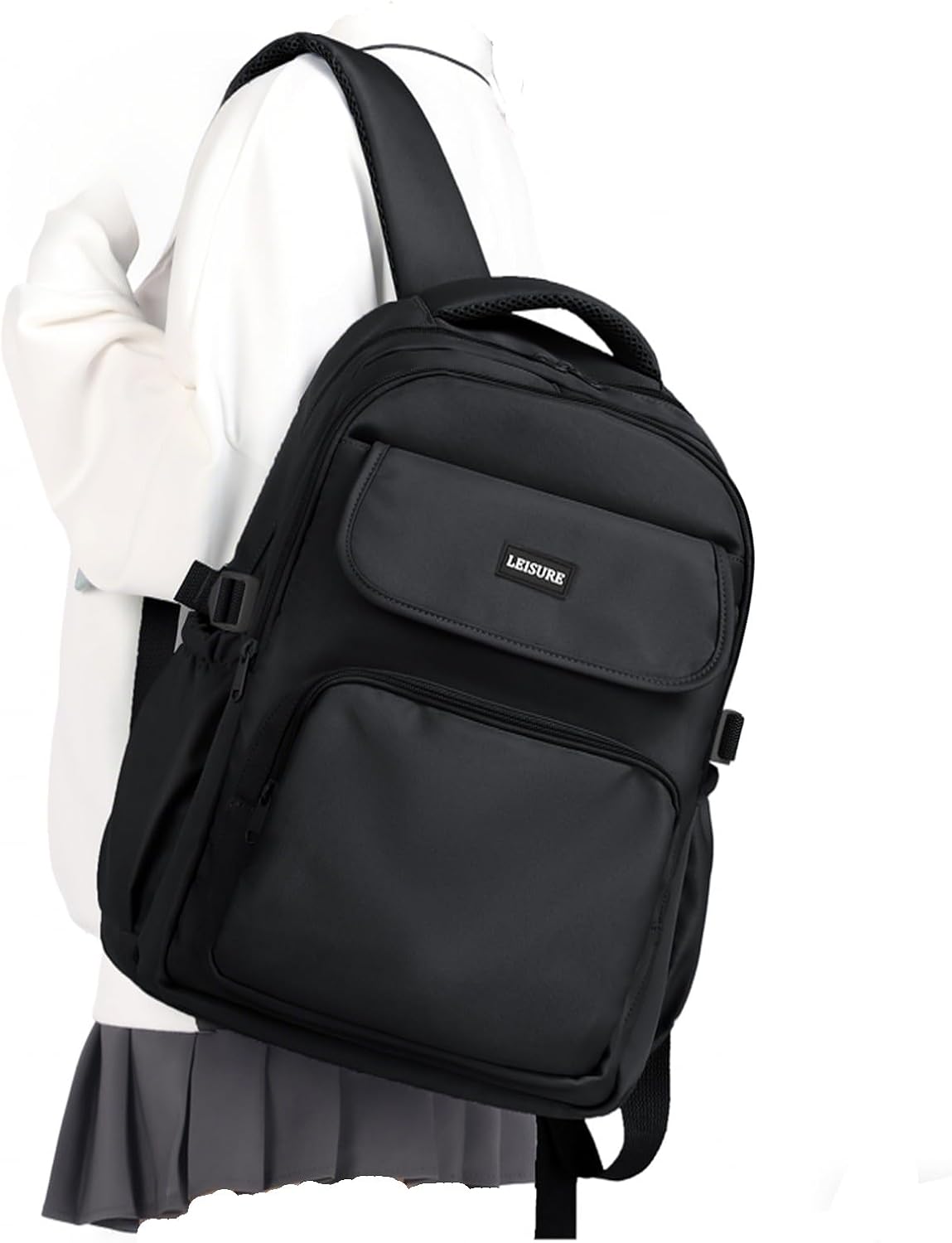 HYC00 Skolryggsäck Flicka Skolväska Lätt Ryggsäck Tjej Tonåring Bokväskor Skola Skolväskor Pojkar Laptop Ryggsäck Dam 14 Tum College Bag Fritidsryggsäck för Kvinnor Casual Dagsryggsäck,Blå