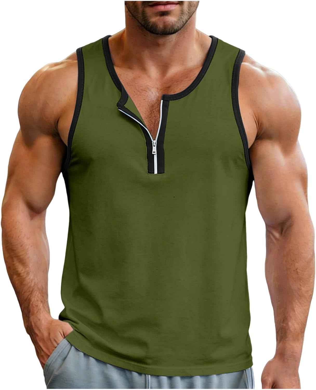 Herrlinne sport t-shirt andningsbar herr baggy ärmlös T-shirt sommar casual skjorta strand väst toppar gym linne för stretch styrketräning linne