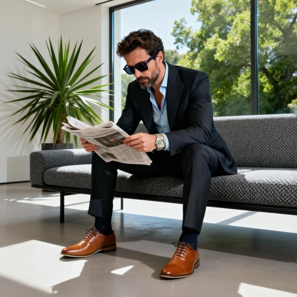 Bruno Marc Klassiska Oxfords formella finskor för män Brogues Derbys Louis