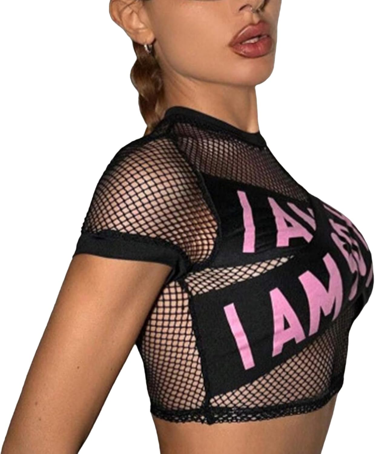 Freebily Sport Toppar Kvinnor Skjorta Dam Axelskydd Crop Top Långärmad Gym Dans Gym Jazz Hip Hop T-shirt Baseboll Cykling
