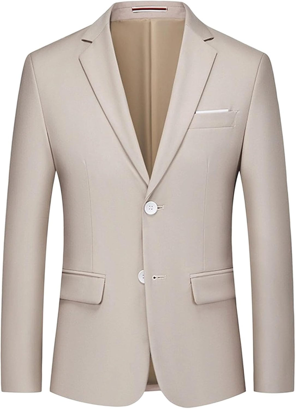 Herr Slim Fit Blazer 2 knappar kappa vardaglig enfärgad blazer kappa resa lätt kostymjacka