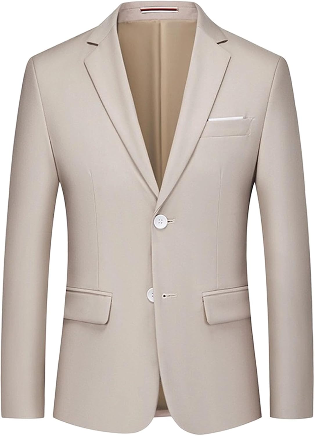 Herr Slim Fit Blazer 2 knappar kappa vardaglig enfärgad blazer kappa resa lätt kostymjacka