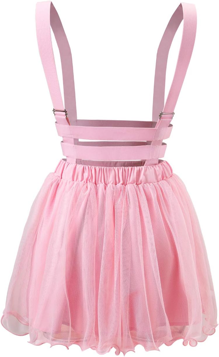 LittleForBig Mesh overall kjol Romper – Heartbreaker Overall Kjol