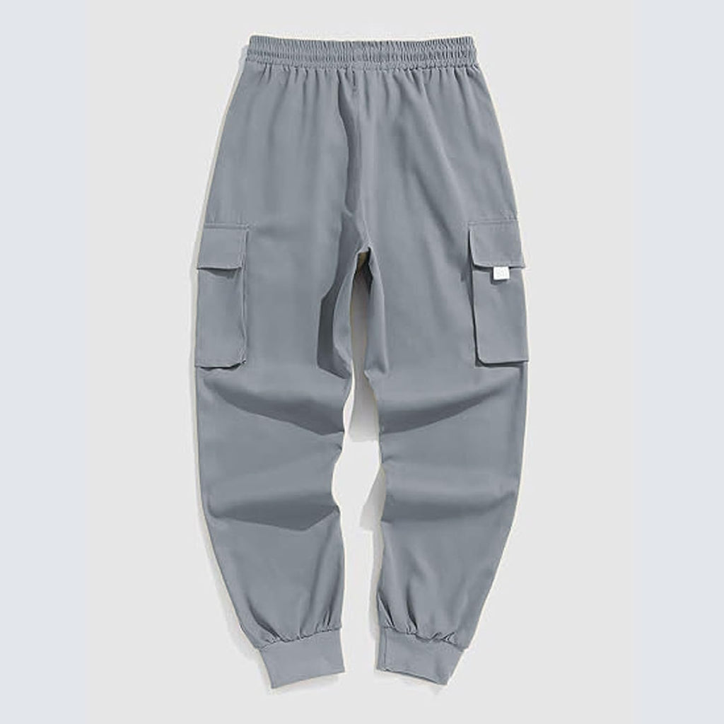 Herr cargo joggingbyxor elastisk midja dragsko säckiga träningsbyxor techwear byxor för män 2025 trendiga kläder