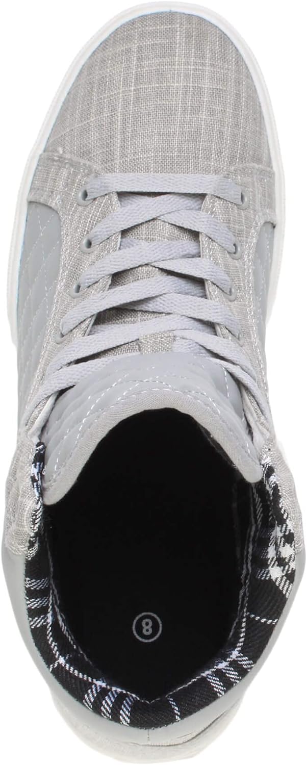 Ajvani Platt snörning för män quiltad vardaglig hög topp ankelstövlar sneakers storlek.