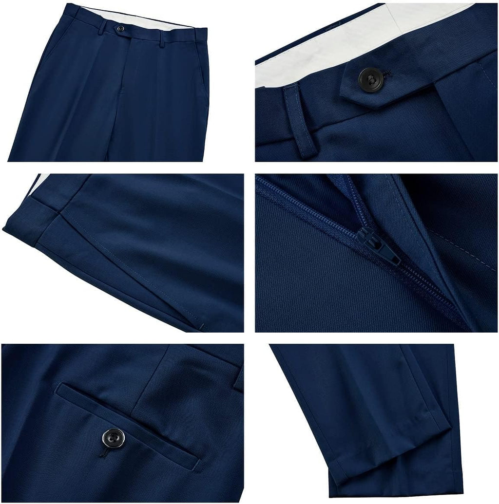 Herrar 3 stycken kostym slim fit en knapp halsduk revers för bröllop bal kavaj väst byxor set