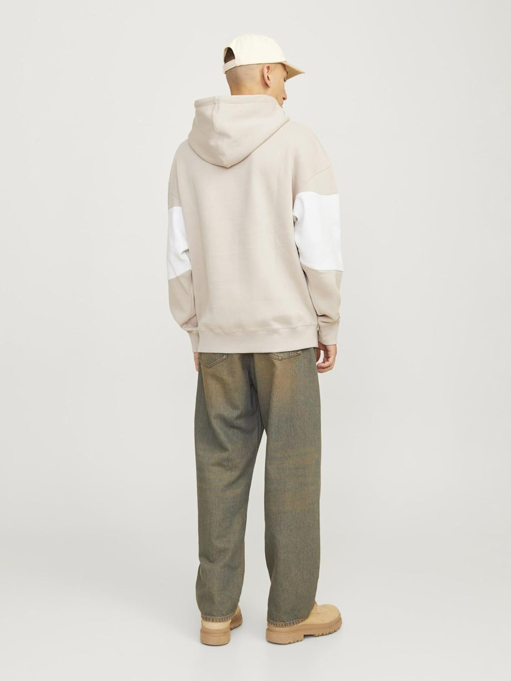 JACK&JONES JJELEGACY Blocking Sweat Hood NOOS, Månstrål/detalj: blockering, S