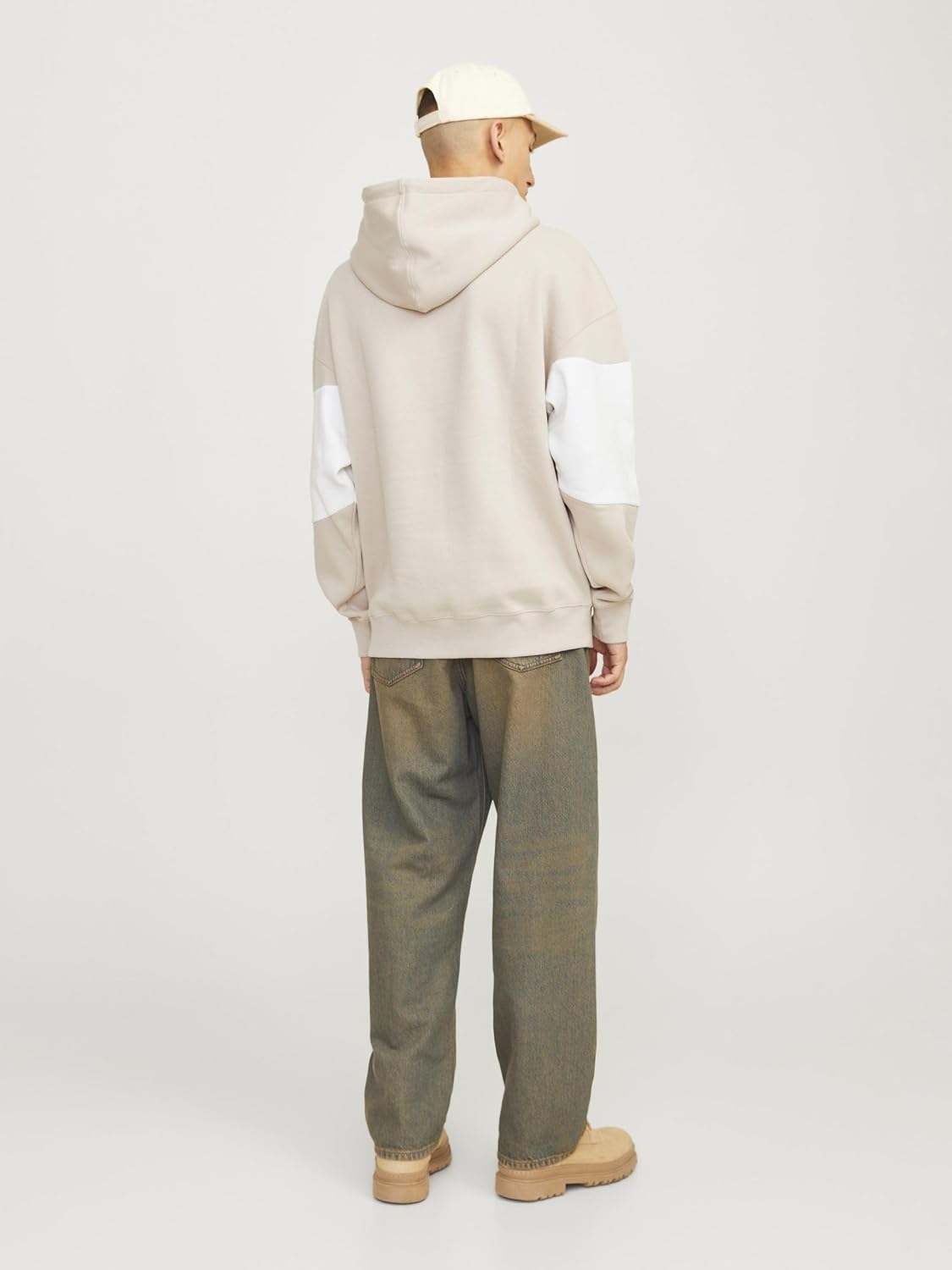 JACK&JONES JJELEGACY Blocking Sweat Hood NOOS, Månstrål/detalj: blockering, S