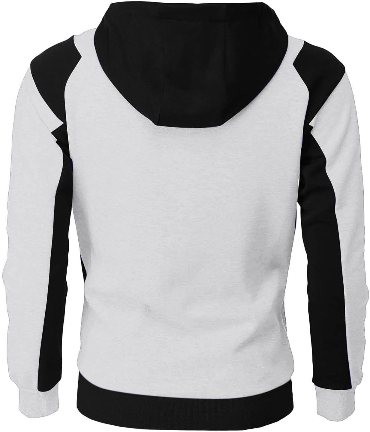 Generisk huvtröja med dragkedja för män, huvtröja med dragsko och fickor pullover tvåfärgad lapptäcke huvtröjor ledig hip hop sweatjacka slim fit andningsaktiv tröja cake casual mångsidig topp