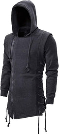 CNSTORE Herrmode huvtröjor sweatshirts Assassins Gothic Creed dragkedja sida snörning jacka fleece lösa ytterkläder