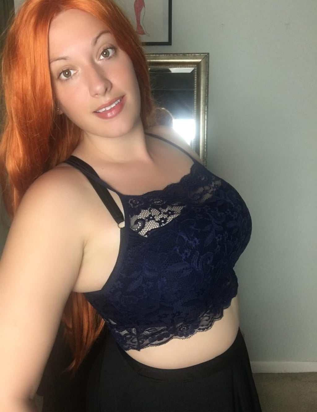 Avidlove Damer spets crop top camilose undertröja magfri toppar