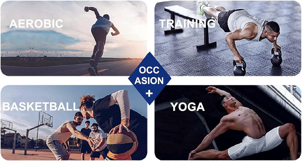 Suwangi Joggingbyxor för män, sportbyxor, byxor, randig design med dragkedjefickor