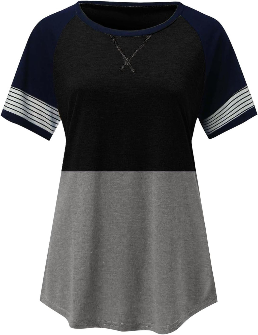 dam vardaglig tryckt rund hals kortärmad pullover t-shirt gul t-shirt dam