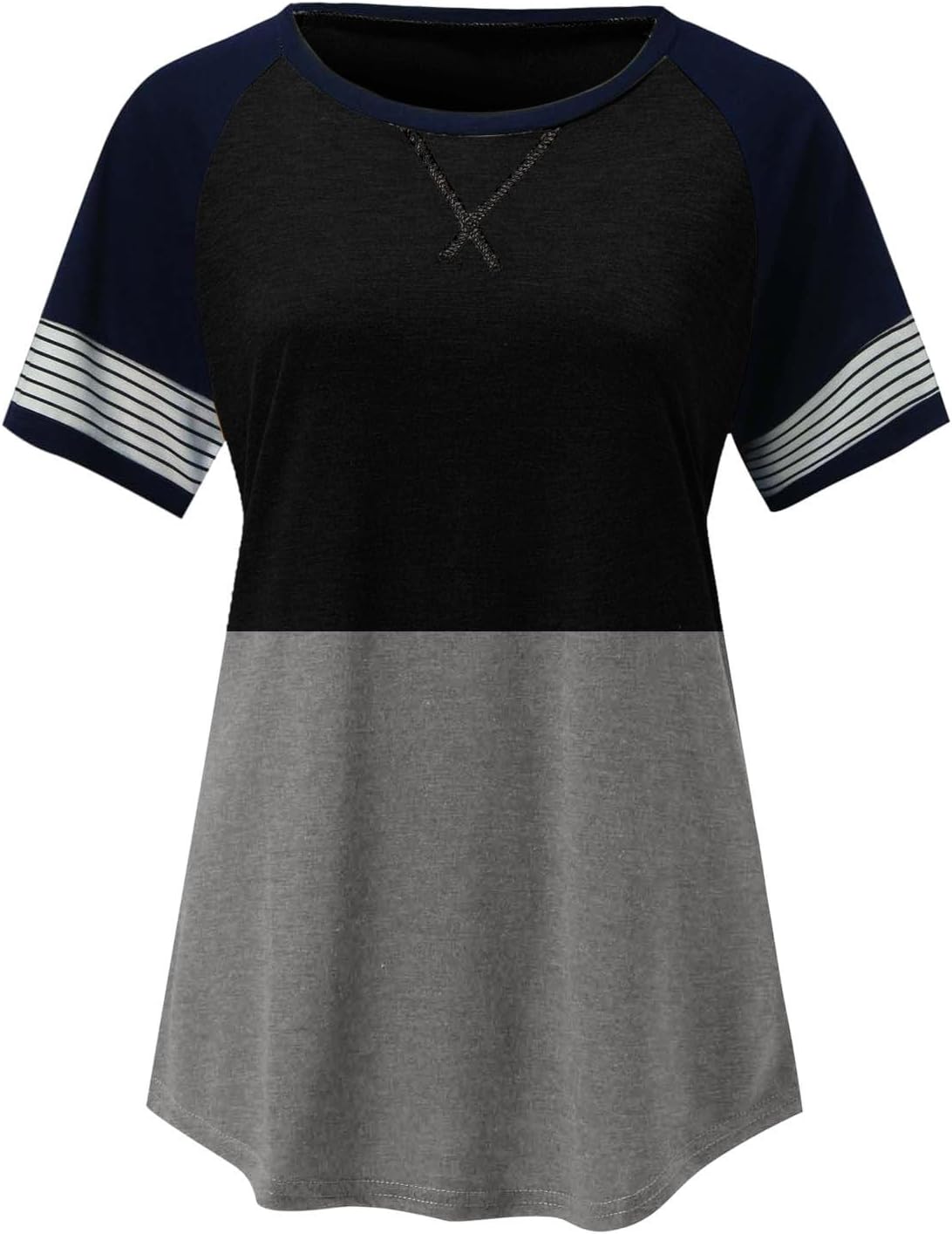 dam vardaglig tryckt rund hals kortärmad pullover t-shirt gul t-shirt dam