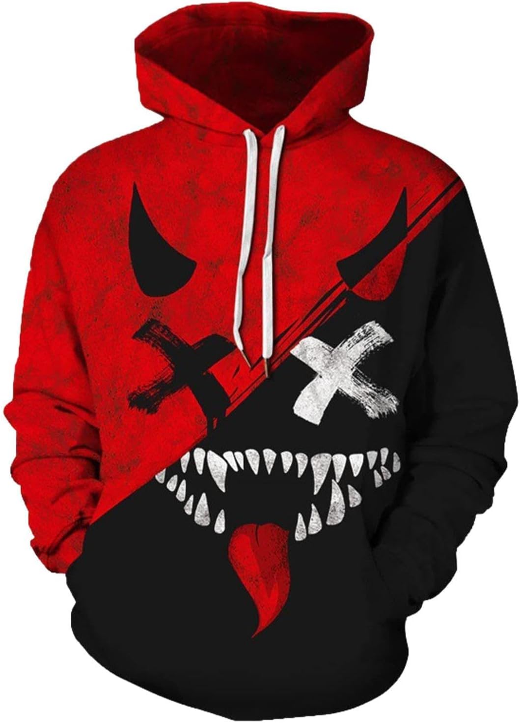 Skräck Hoodie,Skräck Hip-Hop Långärmad Printed | Fashion Rock Hoodies med skräckteman, Casual Street Hip Hop Rolig Hoodie för män kvinnor Imtrub