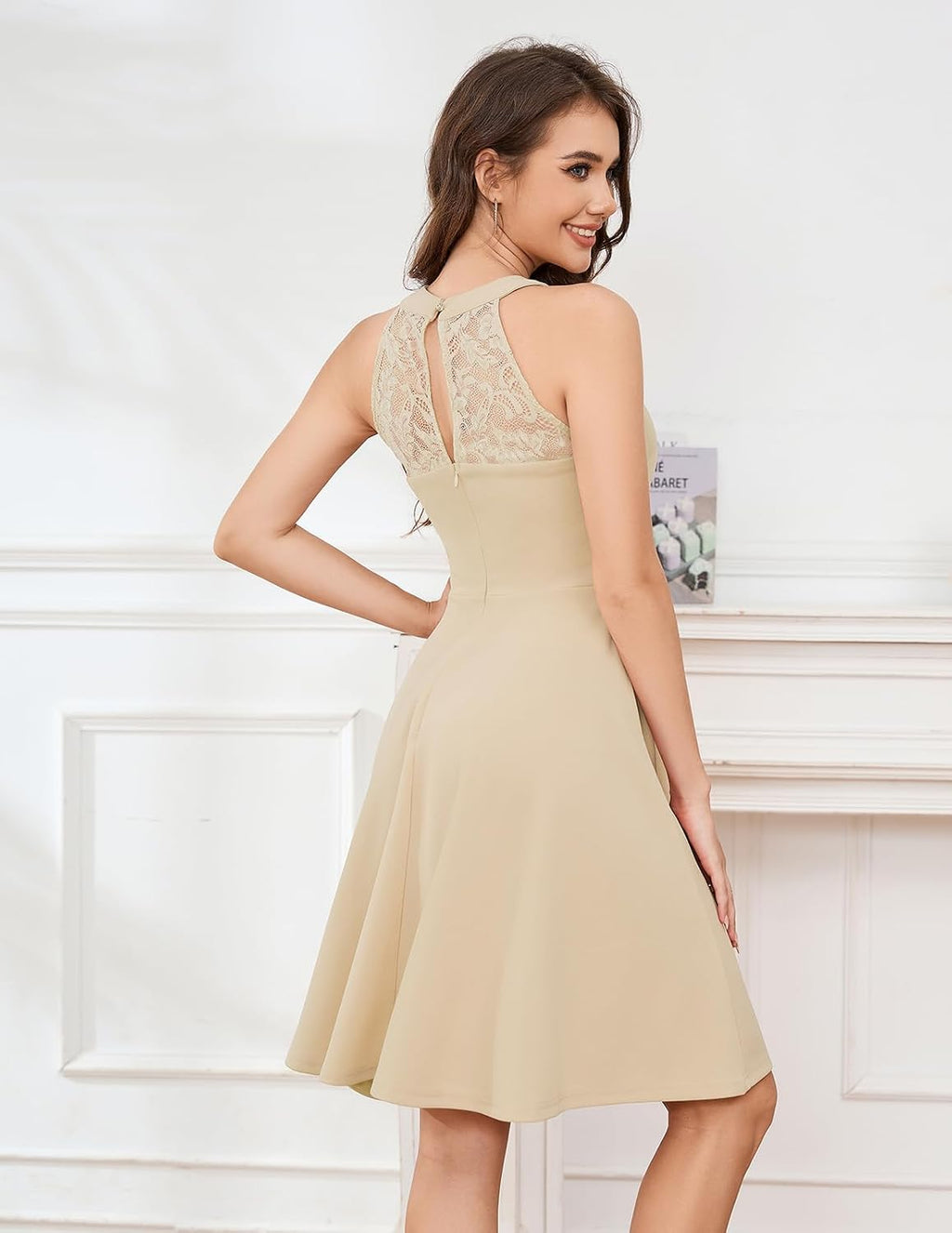 Bbonlinedress Aftonklänning, elegant för bröllopsgäst, festlig klänning, halterneck, konfirmationsklänning, brudtärneklänning, cocktailklänning, festklänning