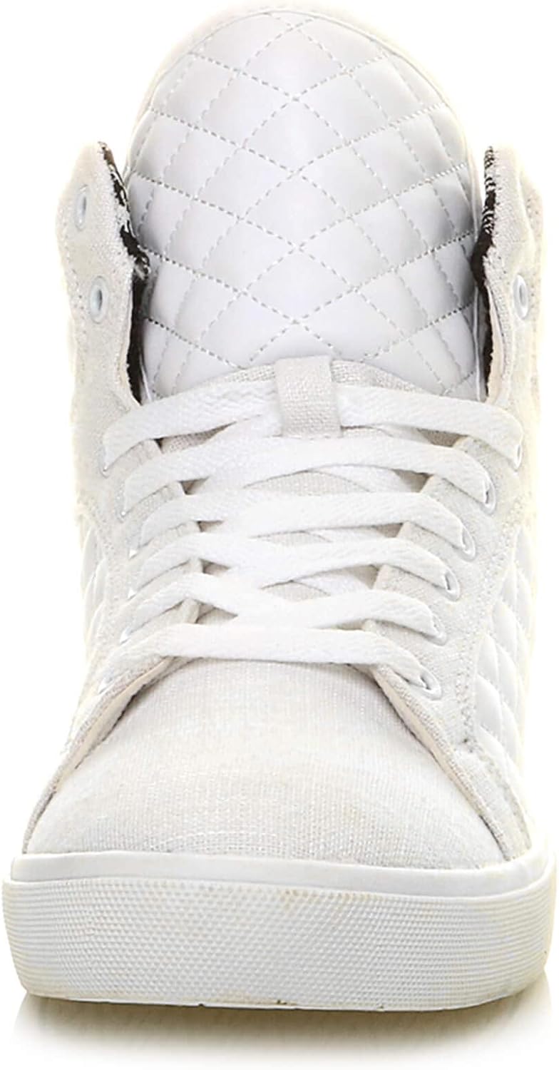 Ajvani Platt snörning för män quiltad vardaglig hög topp ankelstövlar sneakers storlek.