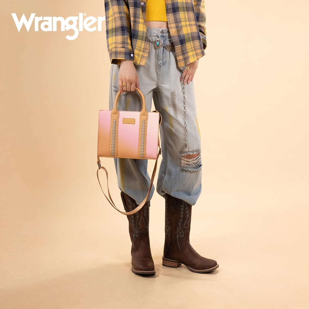 Montana West Wrangler Tote Bag for Women Zipper Shoulder Handbag toteväskor