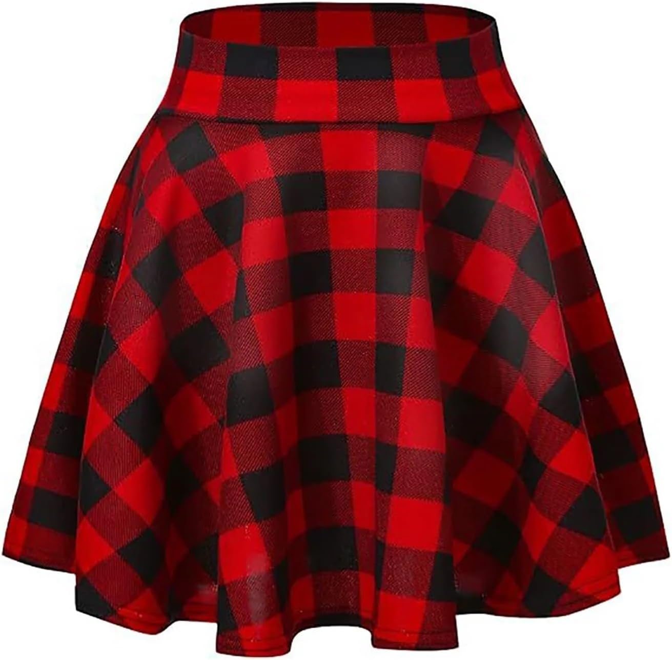 Damkjol Stretch Flared Casual Skirts Pleated A Line Swim Cover Up For