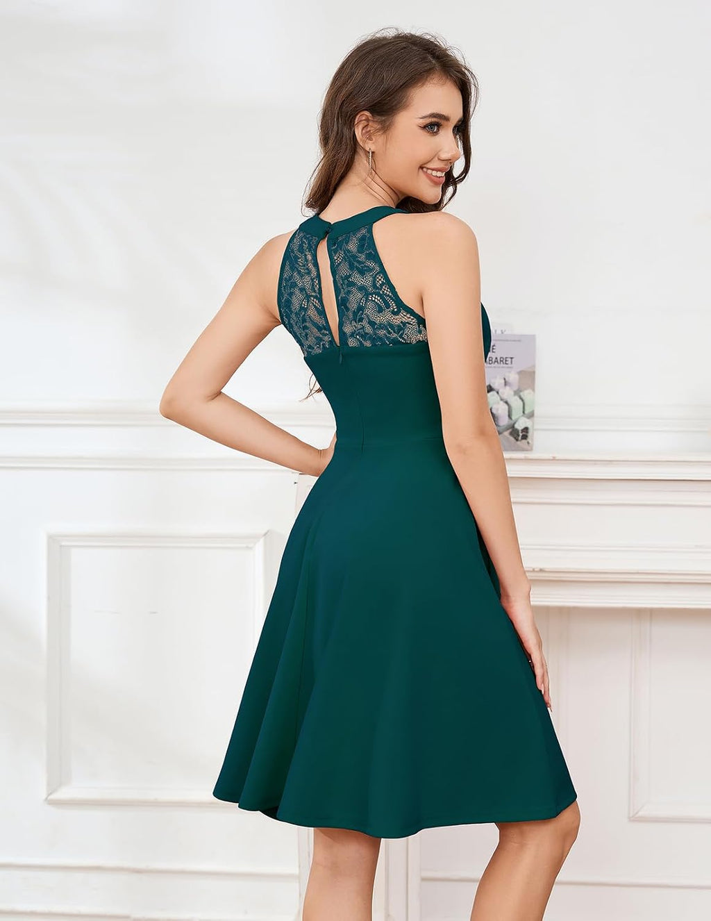 Bbonlinedress Aftonklänning, elegant för bröllopsgäst, festlig klänning, halterneck, konfirmationsklänning, brudtärneklänning, cocktailklänning, festklänning