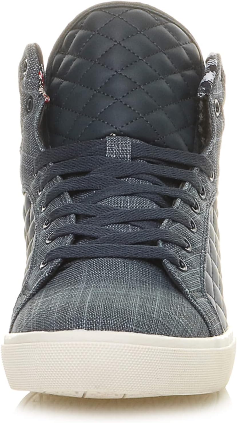 Ajvani Platt snörning för män quiltad vardaglig hög topp ankelstövlar sneakers storlek.