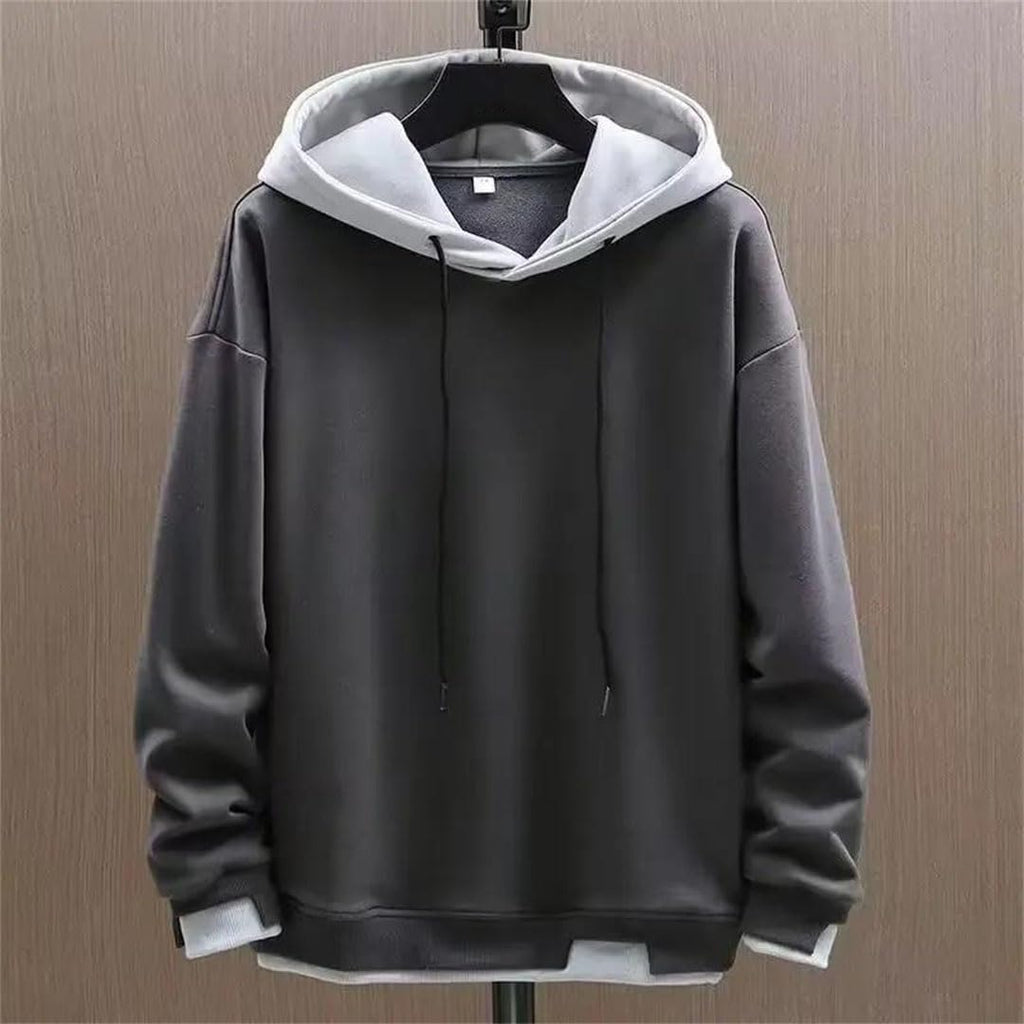 Huvtröjor för män Street Pullover Långärmad lappverk sweatshirt män streetwear huvtröja
