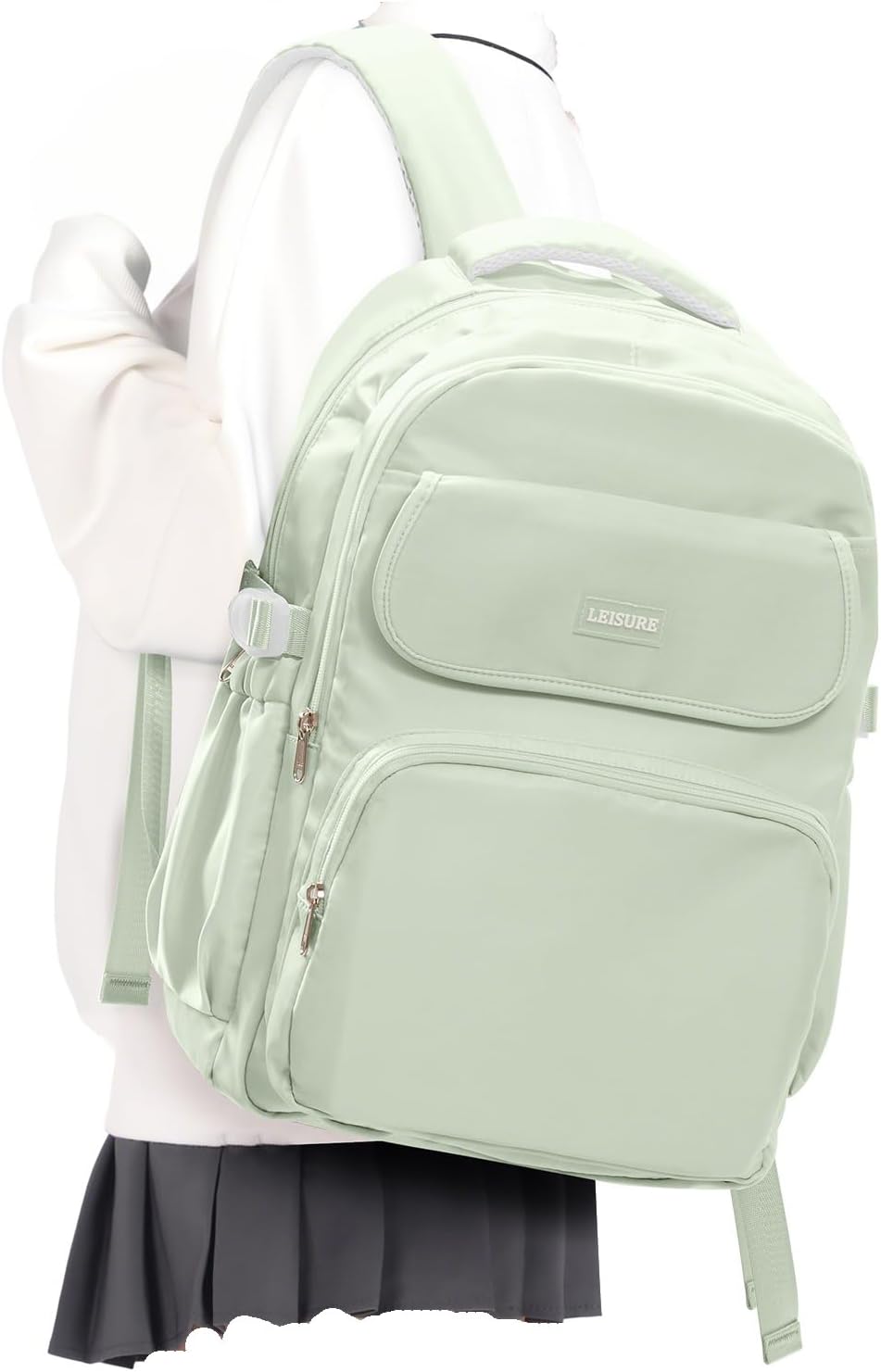 HYC00 Skolryggsäck Flicka Skolväska Lätt Ryggsäck Tjej Tonåring Bokväskor Skola Skolväskor Pojkar Laptop Ryggsäck Dam 14 Tum College Bag Fritidsryggsäck för Kvinnor Casual Dagsryggsäck,Blå