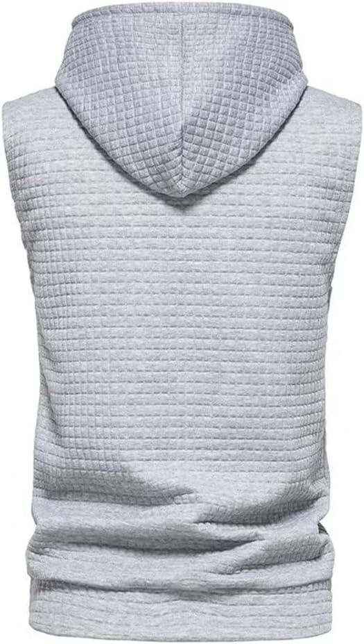 Men's Gym Tank Tops Sports T Shirt Fitness Tops Vest Sleeveless Hoodies with Pocket