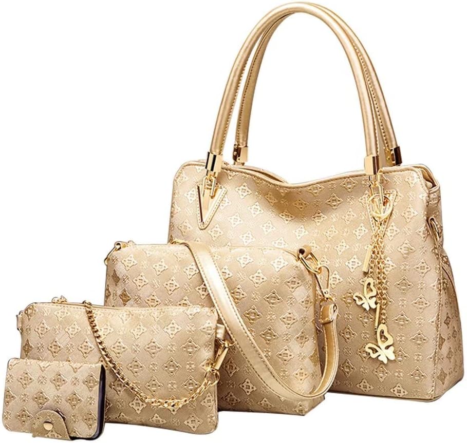 Pahajim Handväska dam Stor Crossbody Clutch Dam axelväska 4-delad Hobo Top Handle Axelväska Axel- och kopplingsgåva