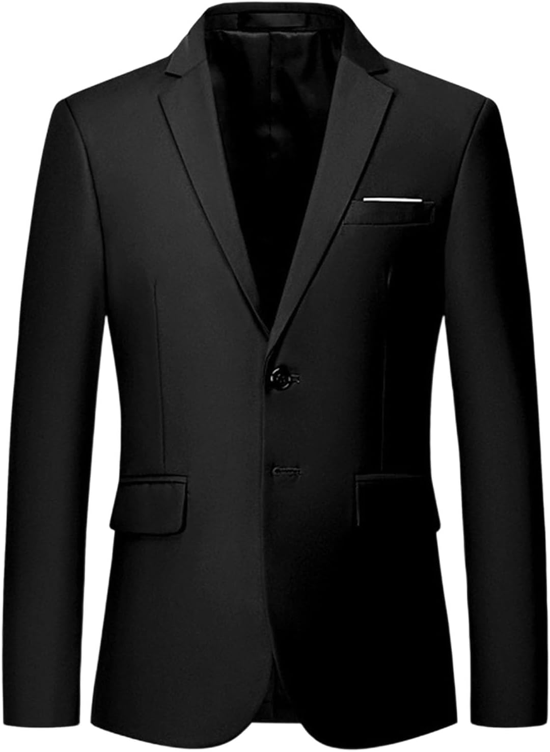 Herr Slim Fit Blazer 2 knappar kappa vardaglig enfärgad blazer kappa resa lätt kostymjacka