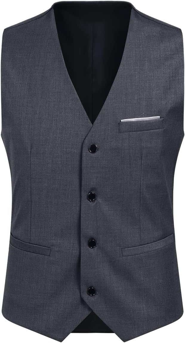 YOUTHUP 3-delad kostym smal passform för män elegant business bröllop kostym blazer västar byxor