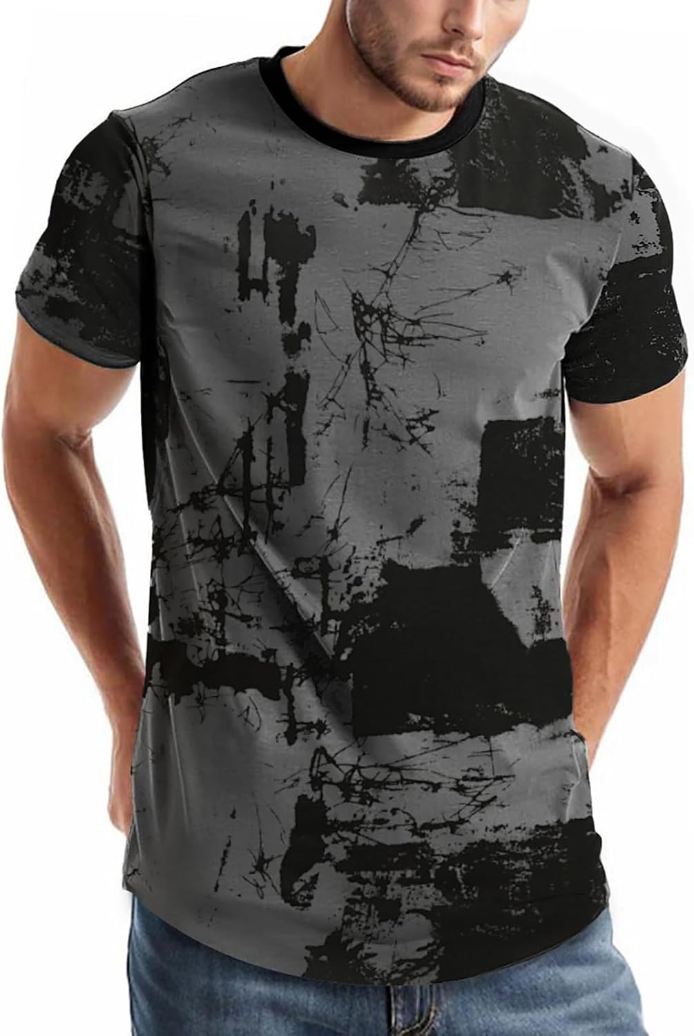 comefohome Män T-shirts grafiskt mode t-shirt Storbritannien vardaglig kortärmad t-shirt toppar hipster hip hop t-shirts cool skjorta