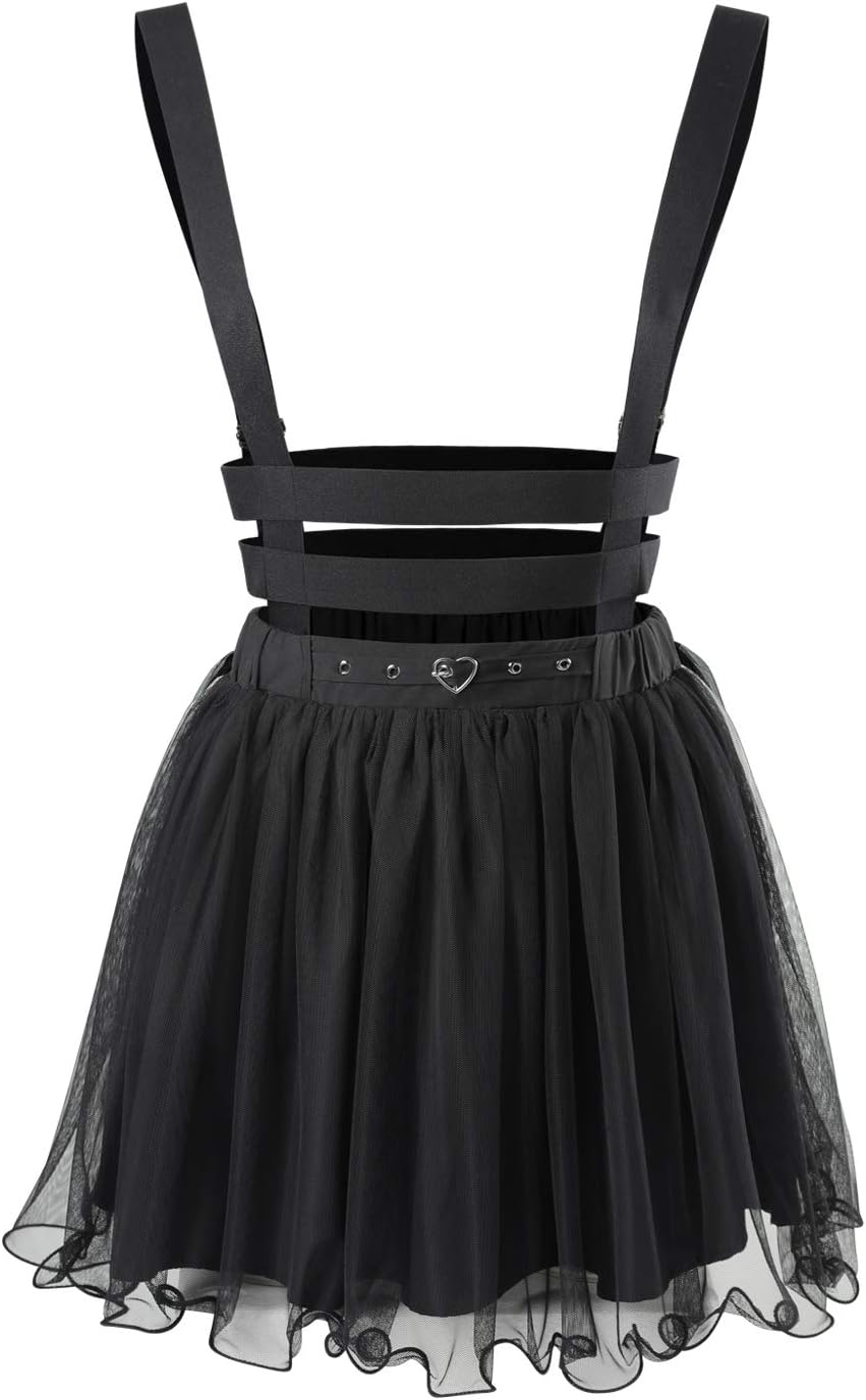 LittleForBig Mesh overall kjol Romper – Heartbreaker Overall Kjol