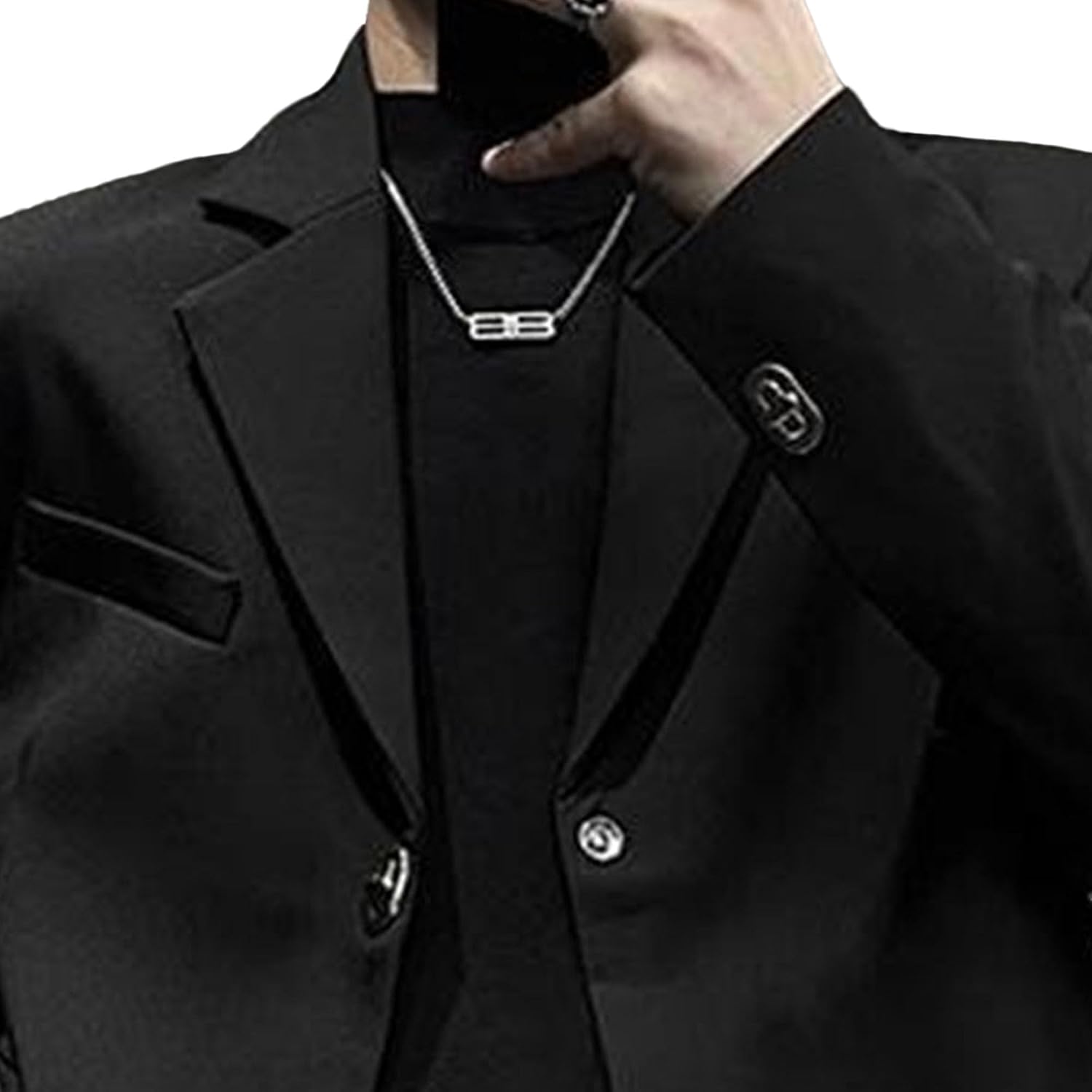 Män knapp beskuren business kostymjacka klassisk ledig lös tunn kavaj kappa utomhus mode middag smoking kappa