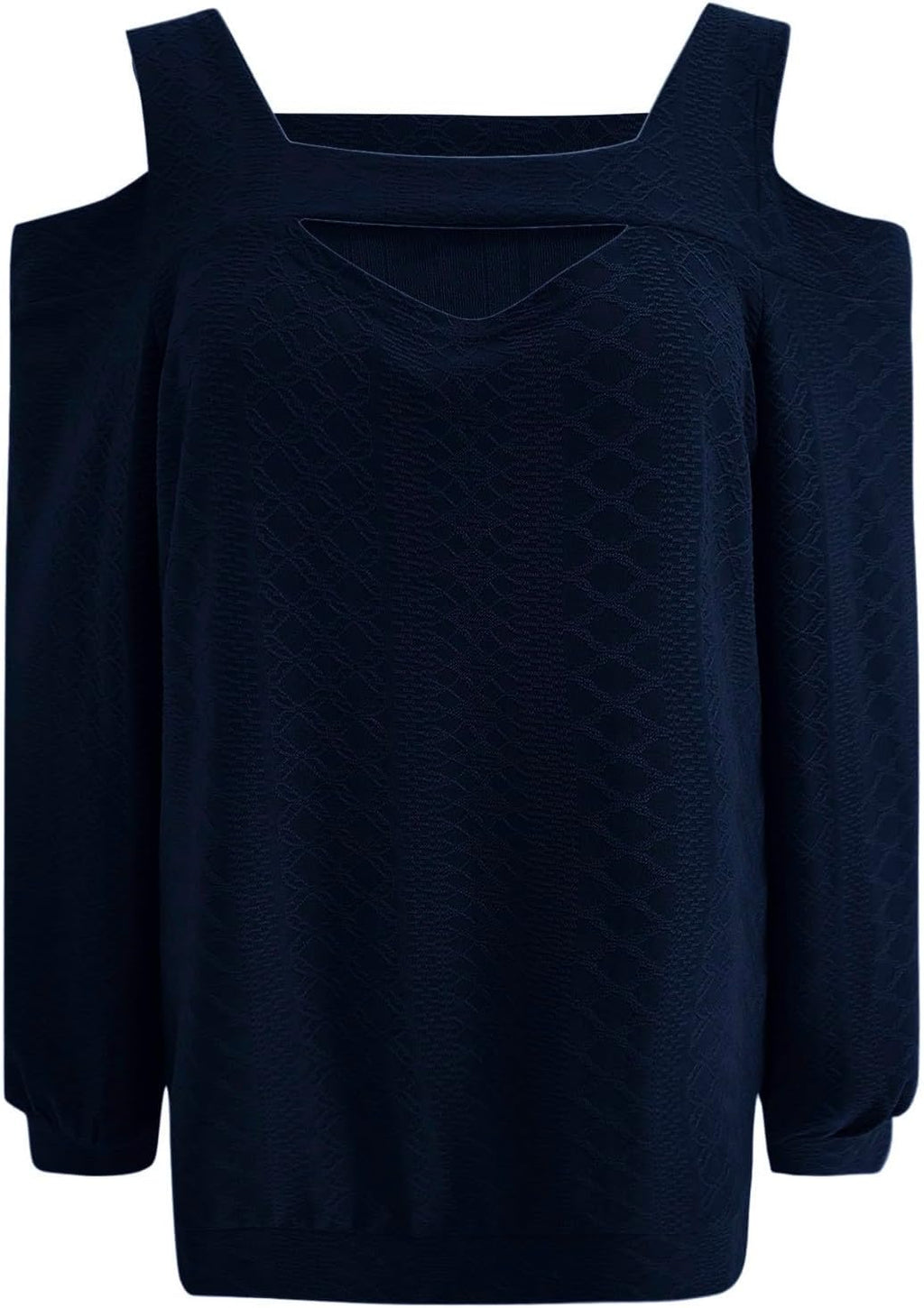 Dam vinter enfärgad lös passform v-ringad ledig långärmad t-shirt topp kvinnor toppar