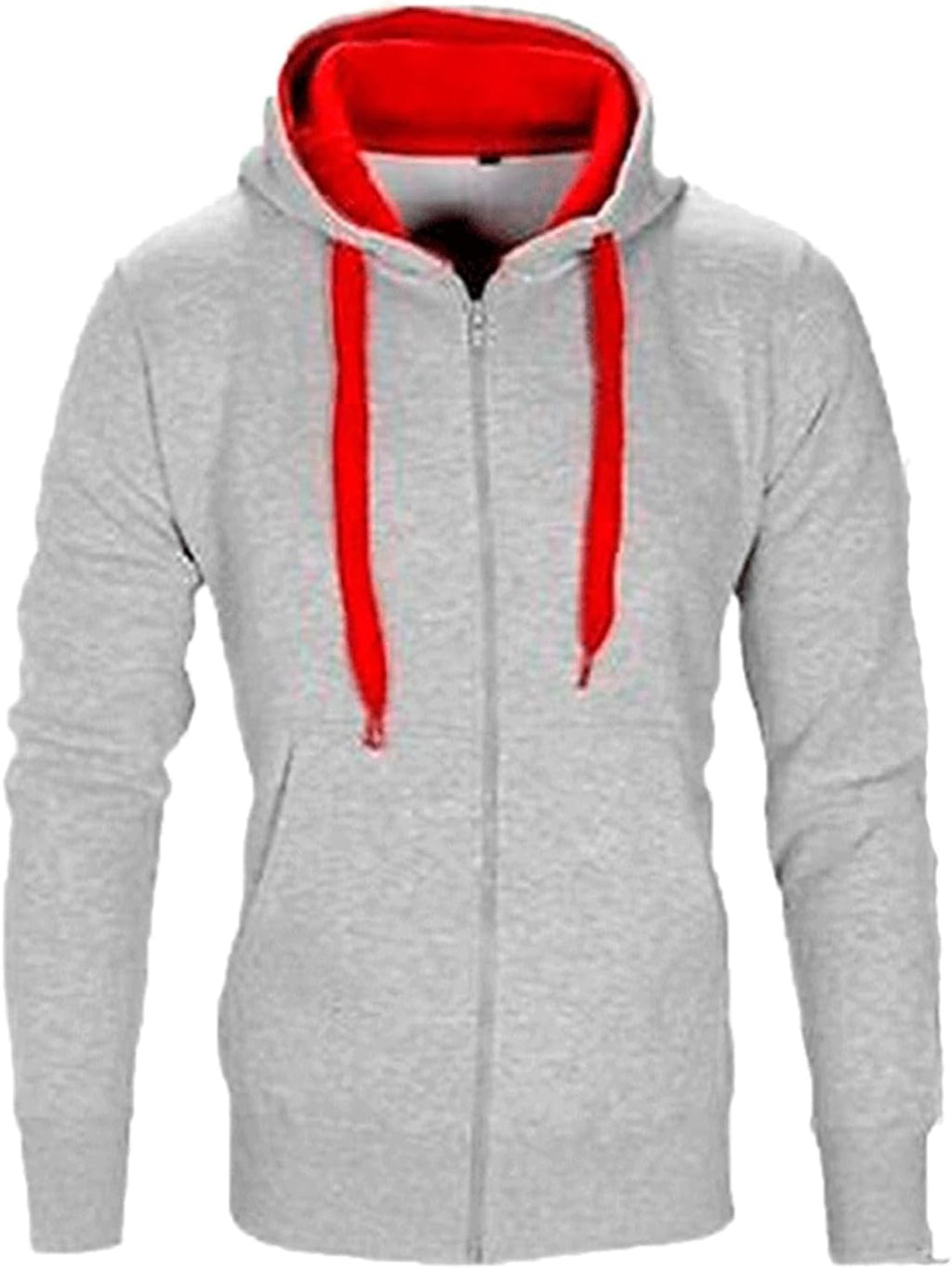 Generisk huvtröja för män, blousonjacka med dragkedja, dragsko, sweatjacka, överdimensionerad lös övergångsjacka, hip hop, trend, bomberjacka, enfärgad, ledig sportjacka för arbete och utomhus