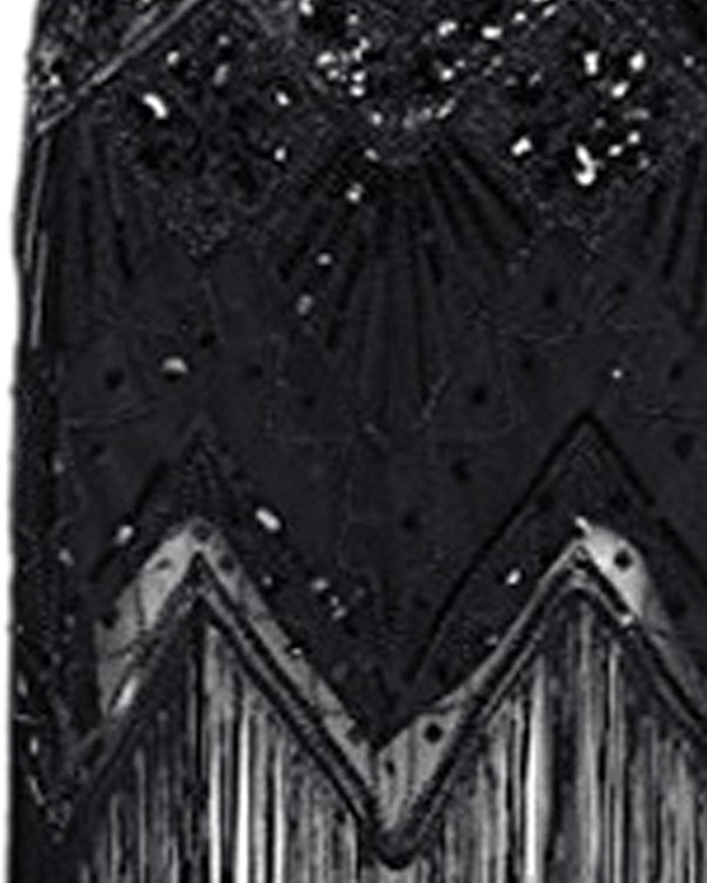 Hahaemma 1920-tals-vintageklänning, flapper-/charleston-klänning, Great Gatsby, med paljetter, tofsar och fåll, som examensbalklänning, aftonklänning, cocktailklänning eller kostymklänning