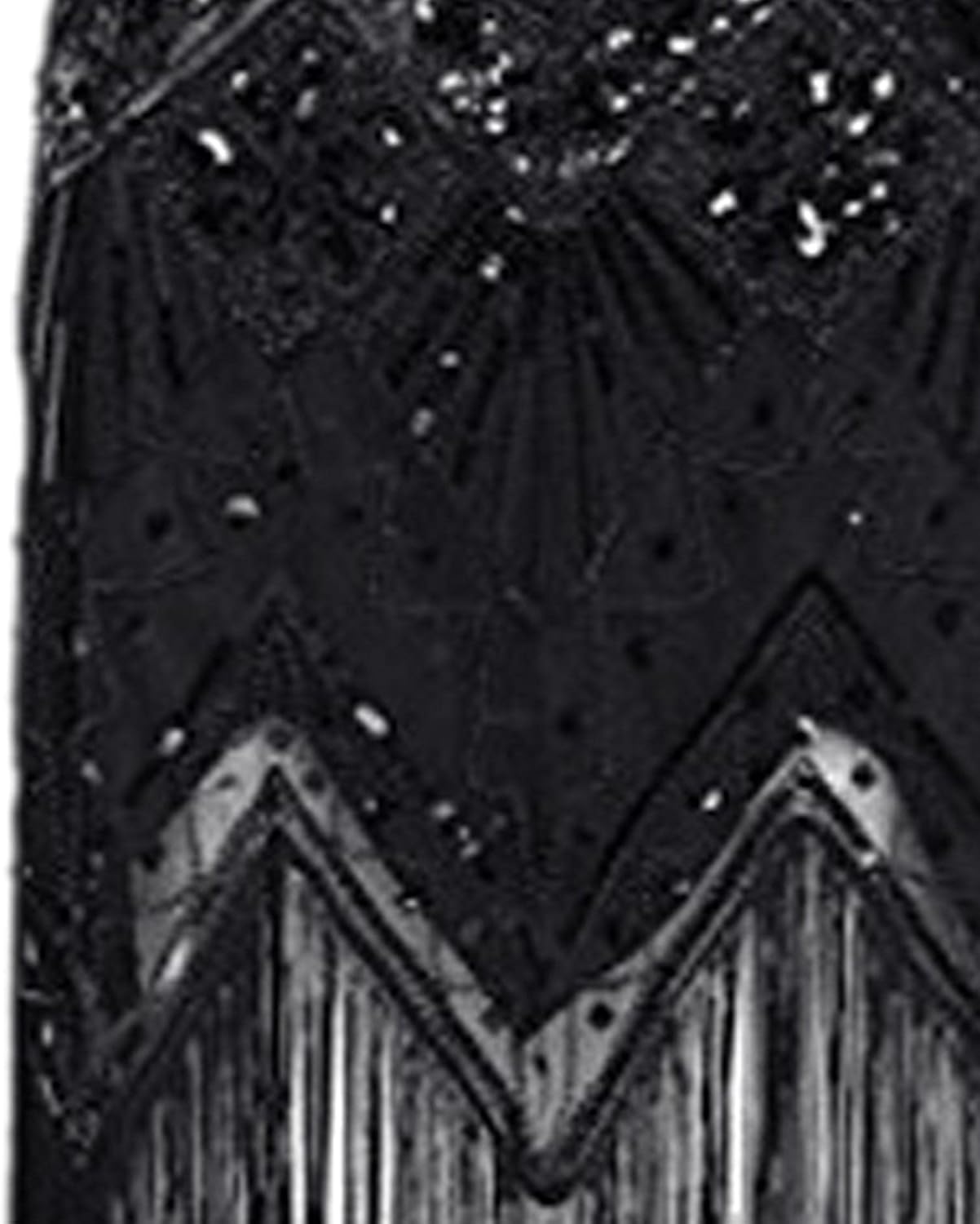 Hahaemma 1920-tals-vintageklänning, flapper-/charleston-klänning, Great Gatsby, med paljetter, tofsar och fåll, som examensbalklänning, aftonklänning, cocktailklänning eller kostymklänning