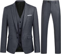 YOUTHUP 3-delad kostym smal passform för män elegant business bröllop kostym blazer västar byxor