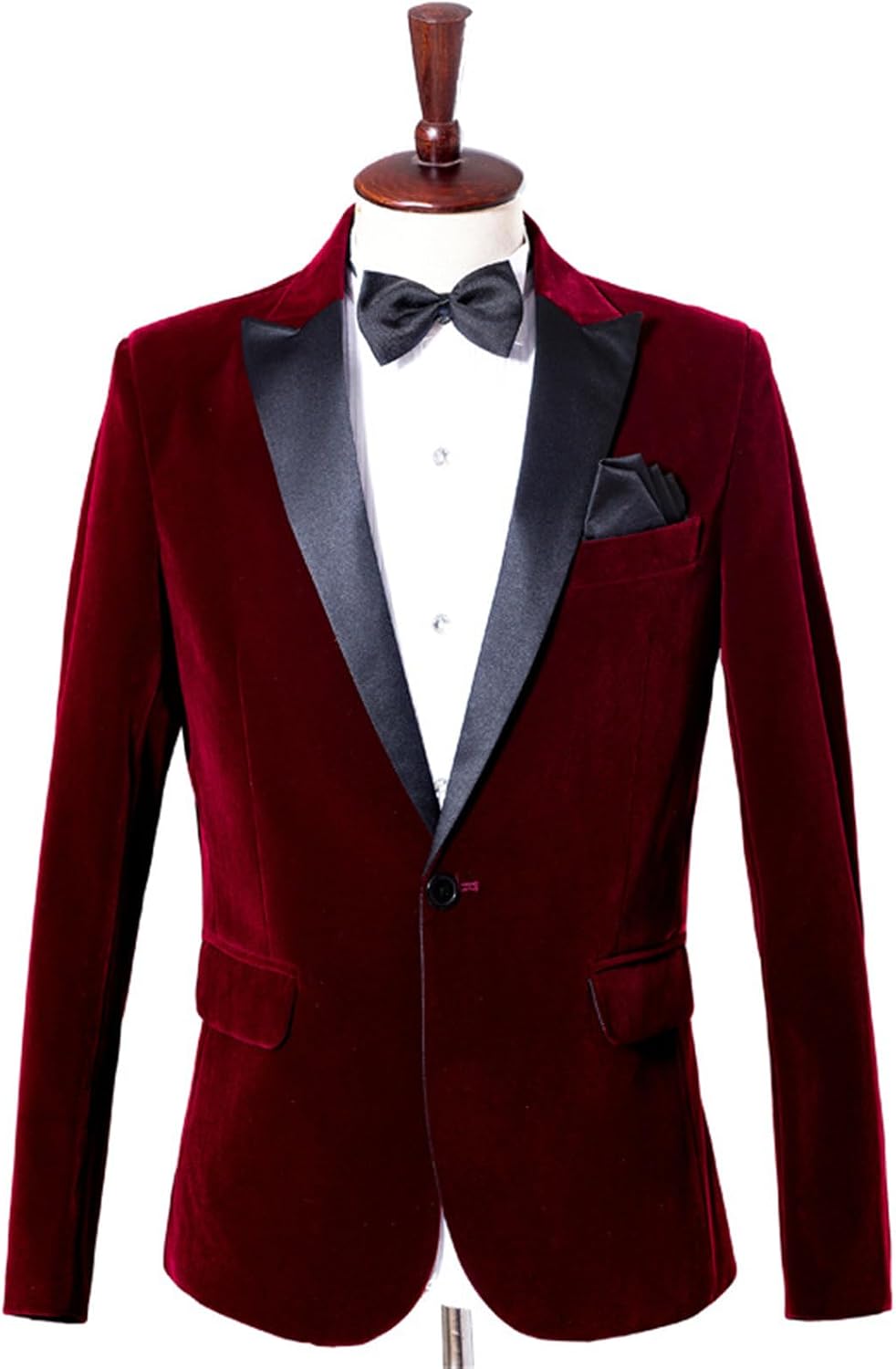 Herr sammetskavaj slim fit med en knapp, kostymkavaj, smoking, bröllop, bal, middag, formell klädsel