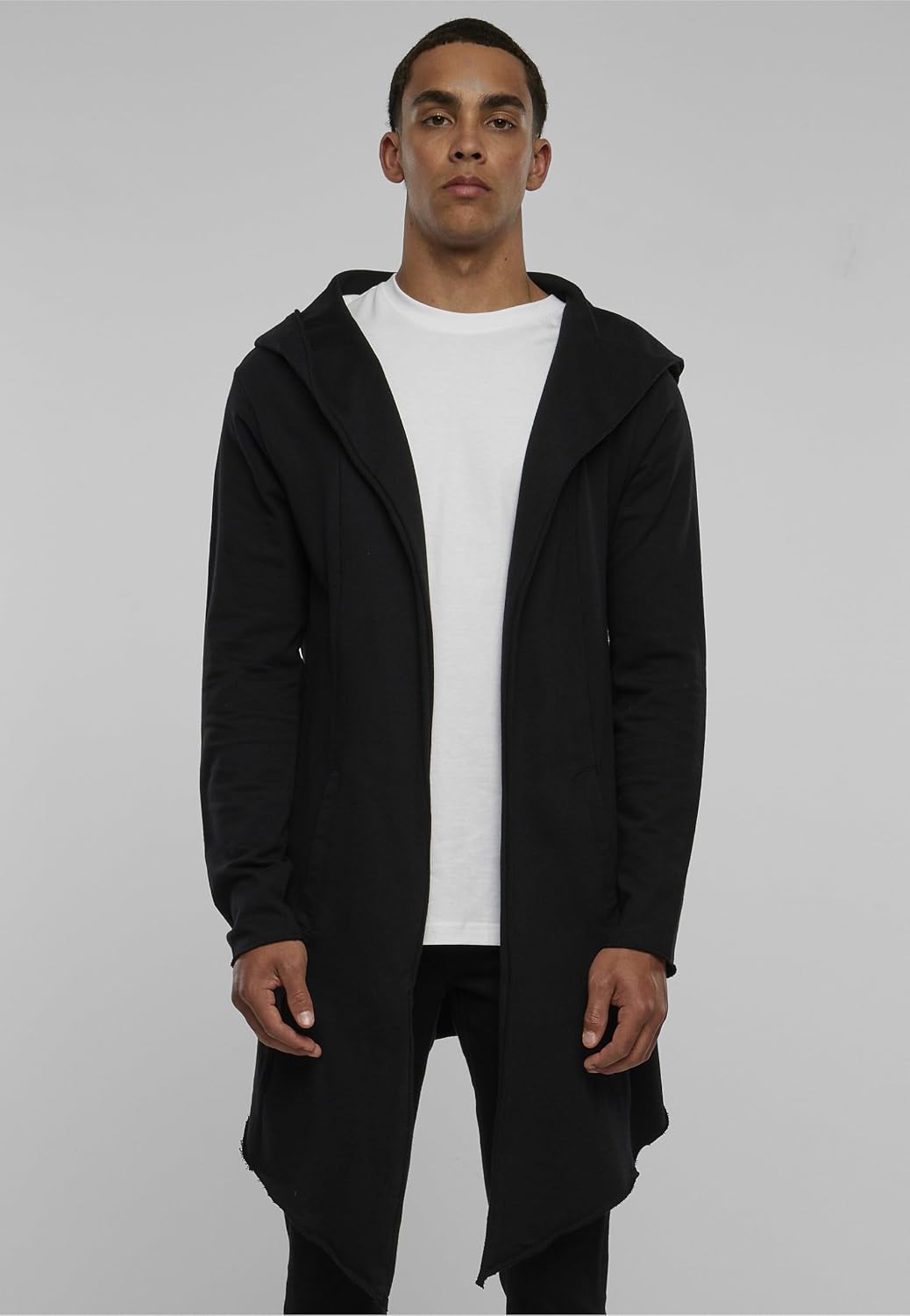 Urban Classics herr Lång huva öppen kant kofta Cardigan-tröja (1-pack)