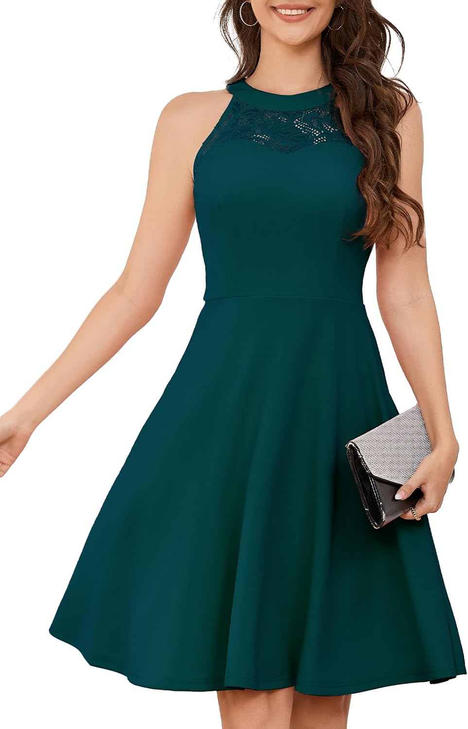 Bbonlinedress Aftonklänning, elegant för bröllopsgäst, festlig klänning, halterneck, konfirmationsklänning, brudtärneklänning, cocktailklänning, festklänning