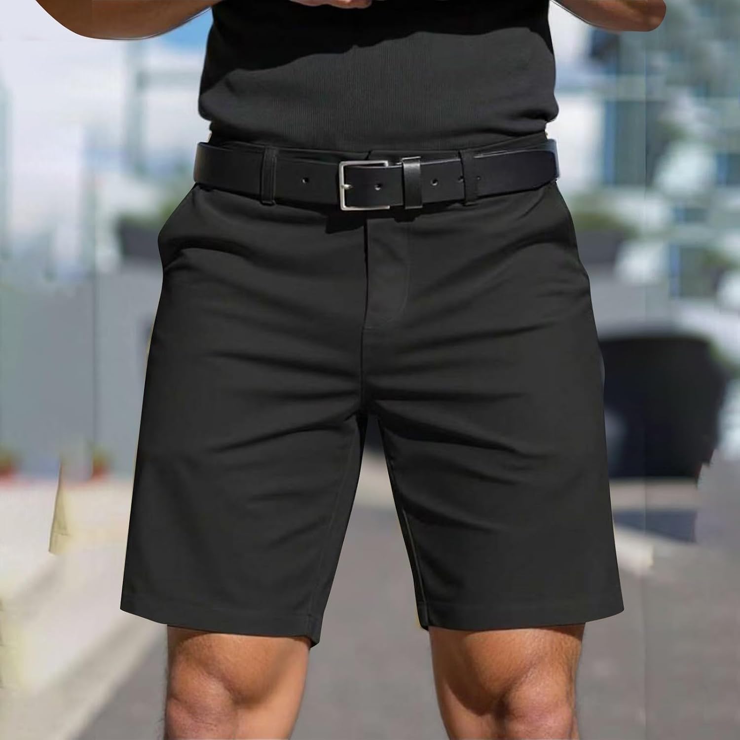 Herr Lagerarbete Shorts Plock Man Hållbar Slitstark Andas Elastisk Midja Förstärkt Fickor